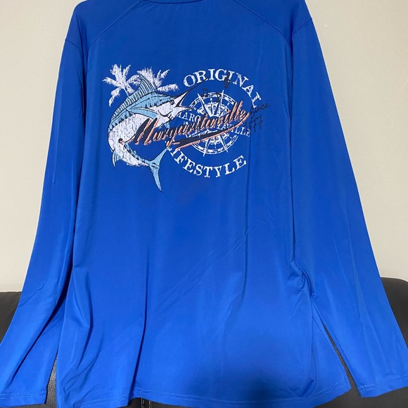 Margaritaville Blue Long Sleeve Tee - Picture 2 of 6